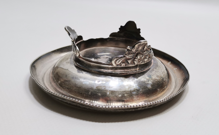 OSMANLI DÖNEMİ ÇOK NADİR İZMİR İŞİ RUM USTA DAMGALI GÜMÜŞ MACUNLUK