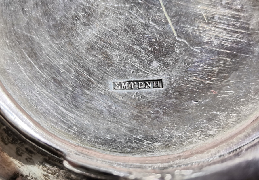 OSMANLI DÖNEMİ ÇOK NADİR İZMİR İŞİ RUM USTA DAMGALI GÜMÜŞ MACUNLUK