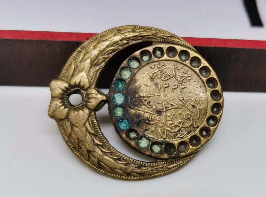 OSMANLI DÖNEMİ ÇOK NADİR MURASSALI MÜDAFA-İ MİLLİ CEMİYETİ CİHADİYE  MADALYASI