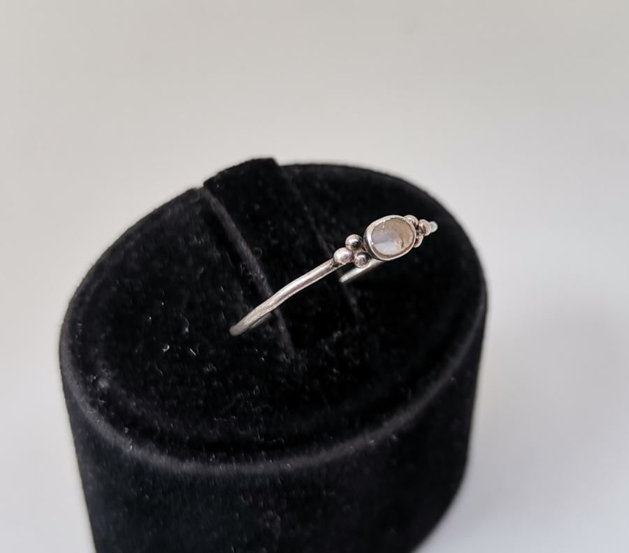 OSMANLI DÖNEMİ ELMAS KESİM SEDEF TAŞLI GÜMÜŞ HAC HATIRASI YÜZÜK