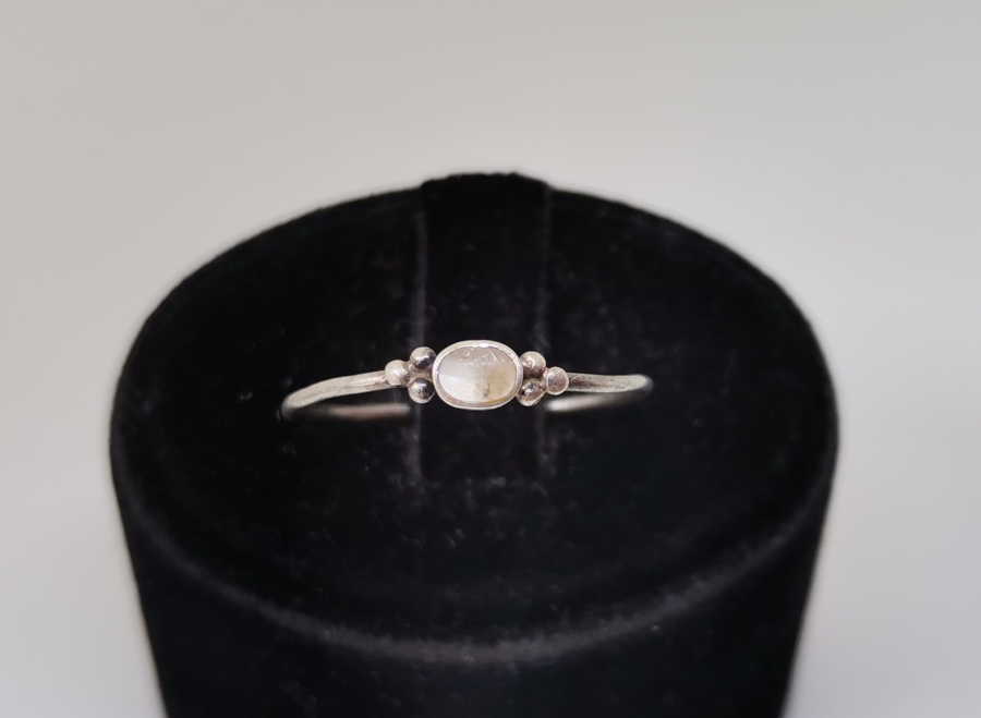 OSMANLI DÖNEMİ ELMAS KESİM SEDEF TAŞLI GÜMÜŞ HAC HATIRASI YÜZÜK