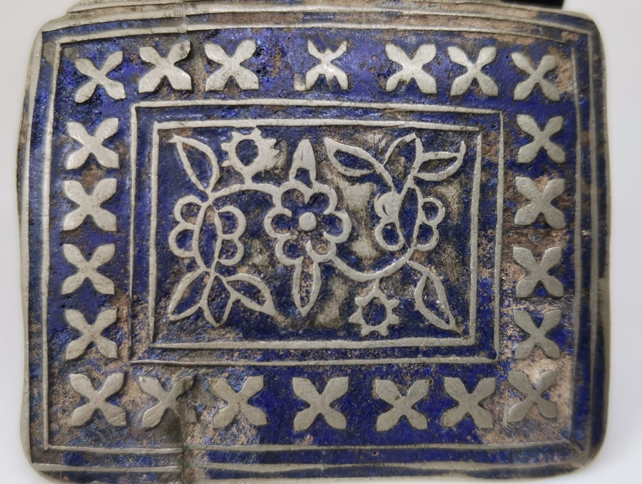 OSMANLI DÖNEMİ MİNE İŞÇİLİKLİ GÜMÜŞ KOLYE UCU