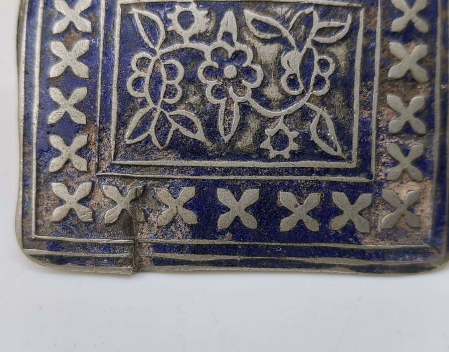 OSMANLI DÖNEMİ MİNE İŞÇİLİKLİ GÜMÜŞ KOLYE UCU