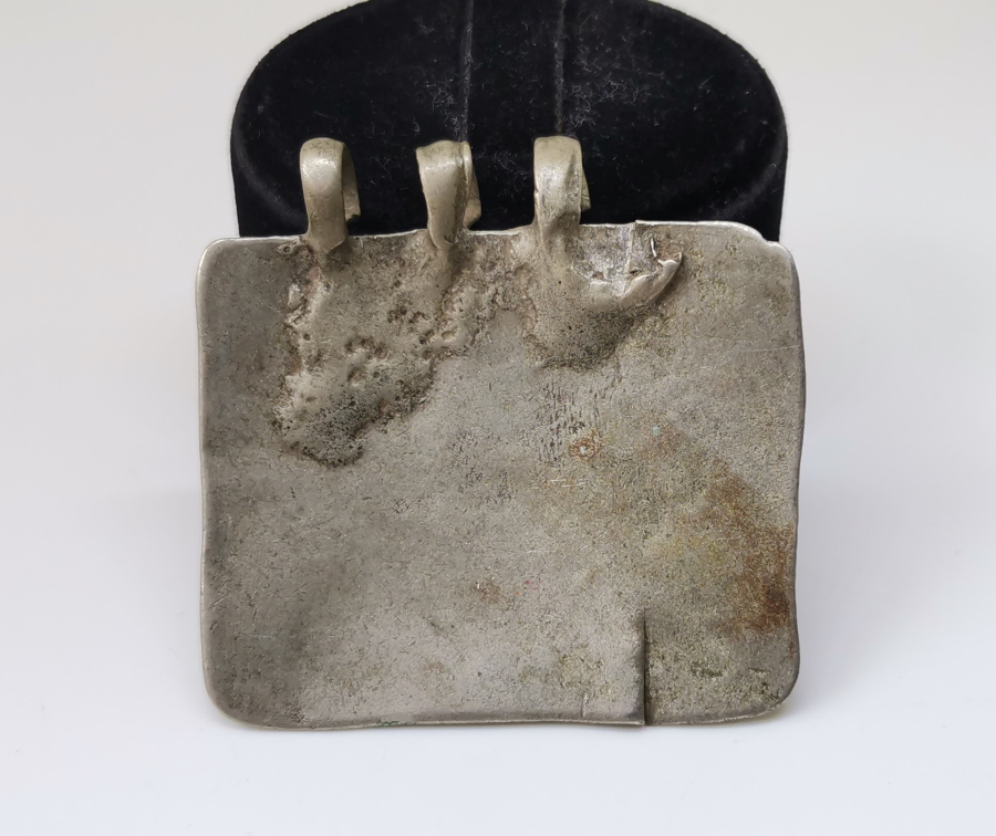 OSMANLI DÖNEMİ MİNE İŞÇİLİKLİ GÜMÜŞ KOLYE UCU