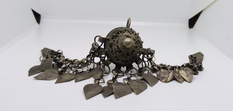 OSMANLI DÖNEMİ NADİR FORMDA ERMENİ İŞİ GELİN ALINLIĞI