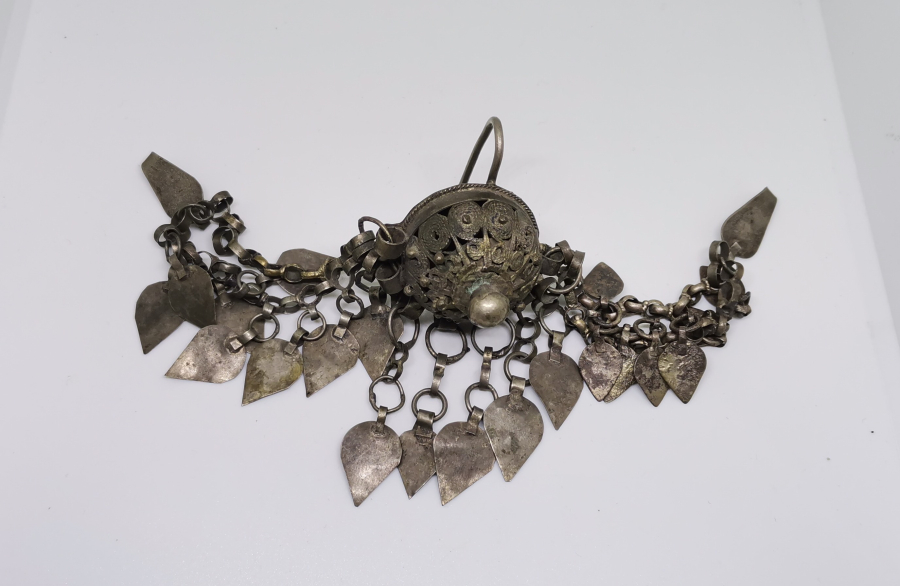 OSMANLI DÖNEMİ NADİR FORMDA ERMENİ İŞİ GELİN ALINLIĞI