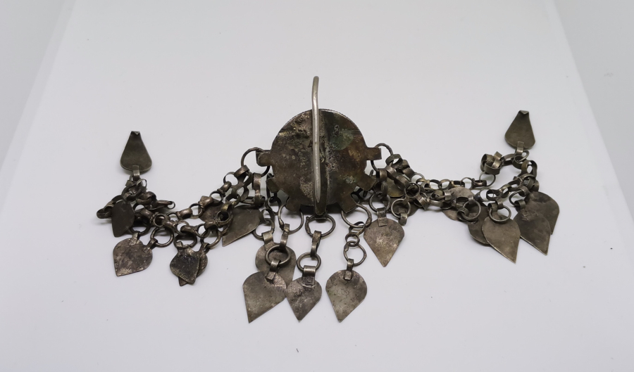 OSMANLI DÖNEMİ NADİR FORMDA ERMENİ İŞİ GELİN ALINLIĞI