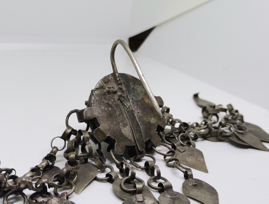 OSMANLI DÖNEMİ NADİR FORMDA ERMENİ İŞİ GELİN ALINLIĞI