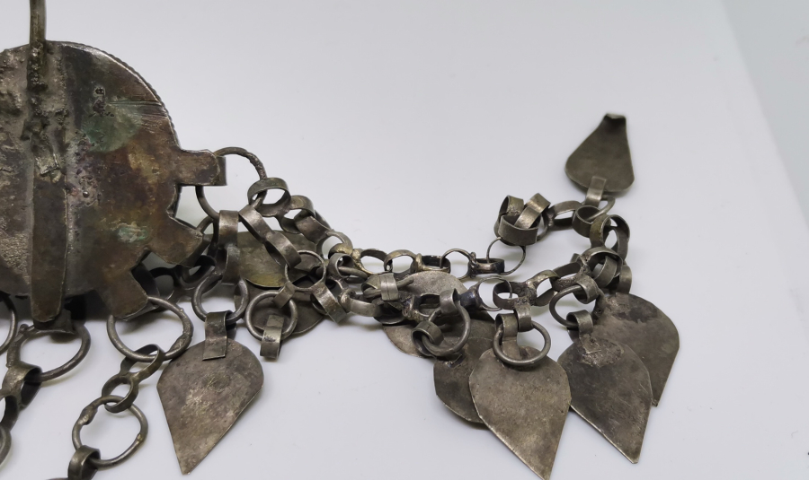 OSMANLI DÖNEMİ NADİR FORMDA ERMENİ İŞİ GELİN ALINLIĞI