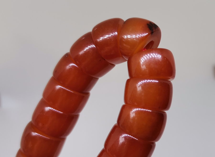 OSMANLI DÖNEMİ SIKMA KEHRİBAR MASKOT TESPİH