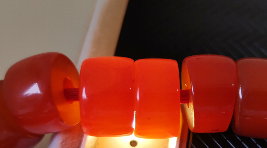 OSMANLI DÖNEMİ SIKMA KEHRİBAR MASKOT TESPİH