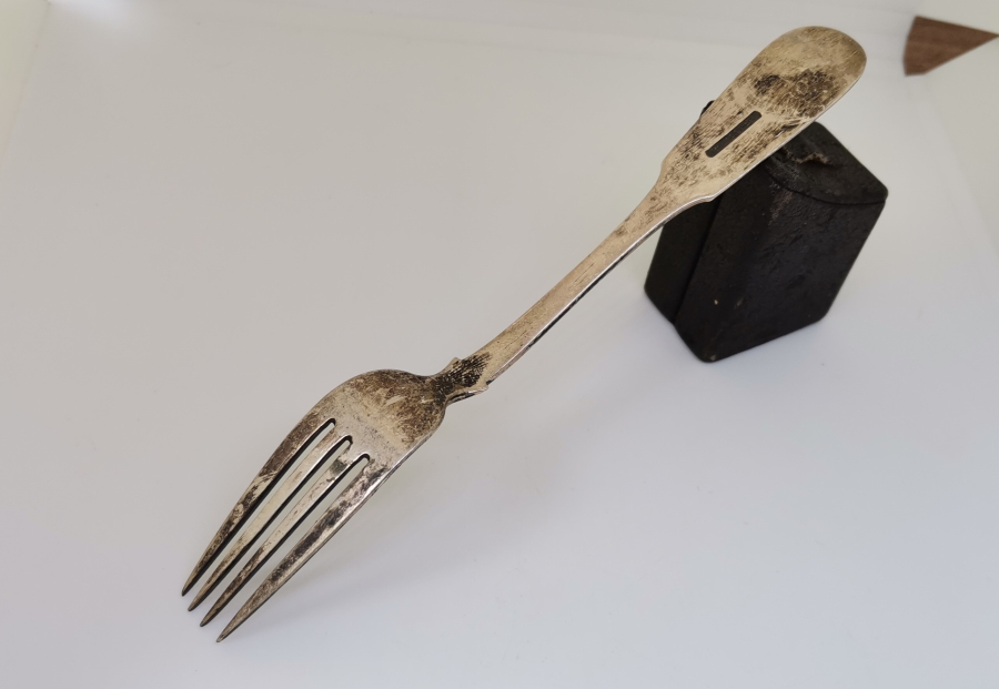 RUM USTA DAMGALI OSMANLI DÖNEMİ ÇOK NADİR İZMİR İŞİ GÜMÜŞ ÇATAL