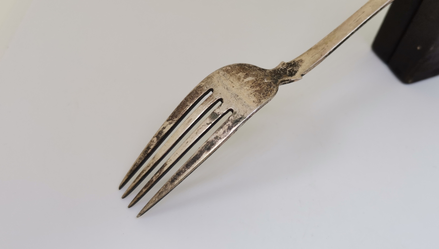 RUM USTA DAMGALI OSMANLI DÖNEMİ ÇOK NADİR İZMİR İŞİ GÜMÜŞ ÇATAL