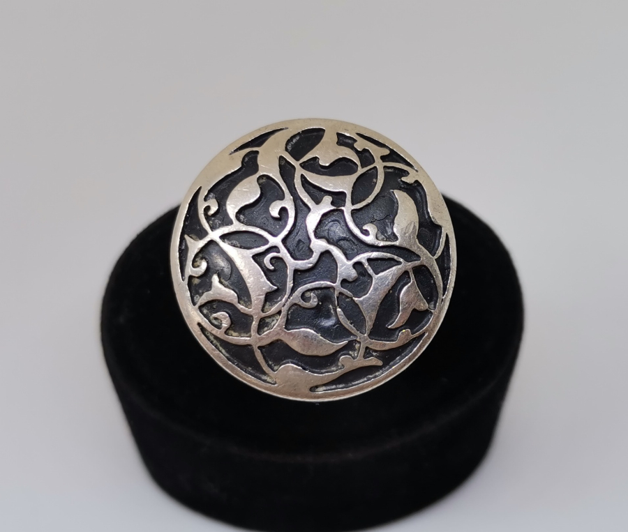 RUMİ MOTİFLİ ÖZEL YAPIM GÜMÜŞ YÜZÜK