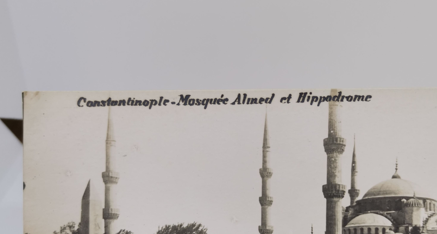 SULTAN AHMET VE HİPODROM MEYDANI GÖRSELLİ OSMANLI DÖNEMİ ÇİL KARTPOSTAL