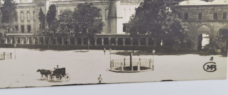 SULTAN AHMET VE HİPODROM MEYDANI GÖRSELLİ OSMANLI DÖNEMİ ÇİL KARTPOSTAL