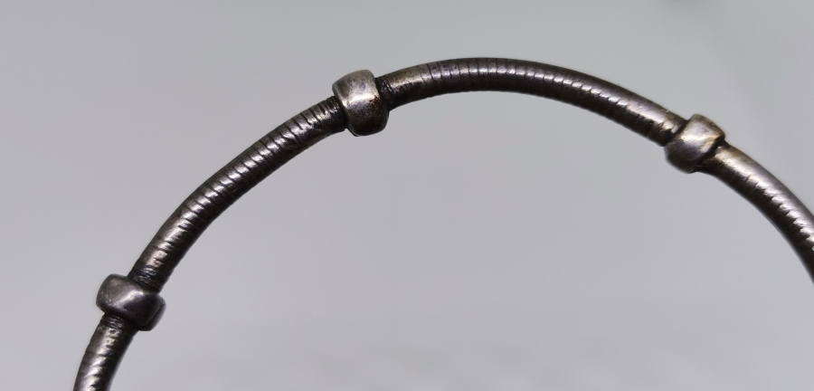 ÜZERİNDE ZEYTİN DALI FİGÜRÜ BULUNAN OSMANLI DÖNEMİ ÇOK NADİR RUM İŞİ GÜMÜŞ BİLEZİK - PAZUBEND