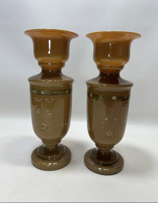 OSMANLI DÖNEMİ BİR ÇİFT OPAL VAZO 