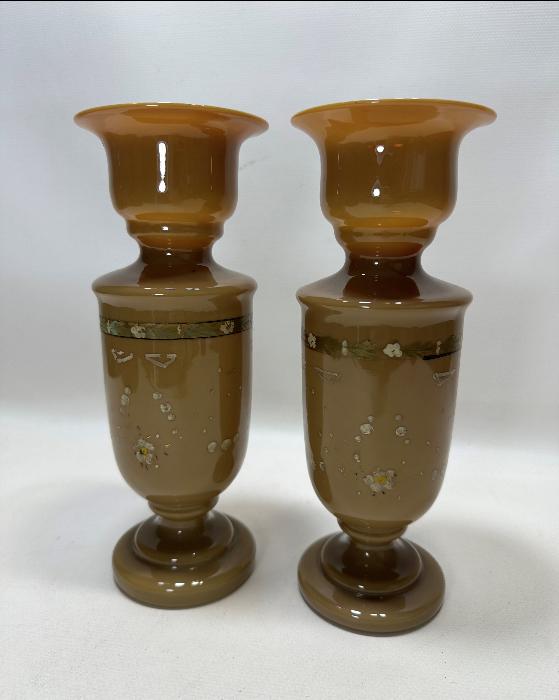 OSMANLI DÖNEMİ BİR ÇİFT OPAL VAZO 