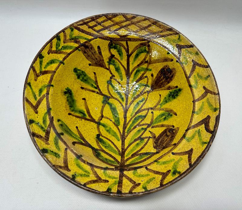 OSMANLI DÖNEMİ ÇOK NADİR KALLAVİ BOY ÇANAKKALE SERAMİK TABAK 