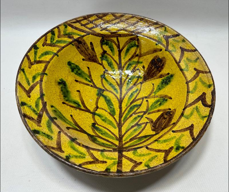 OSMANLI DÖNEMİ ÇOK NADİR KALLAVİ BOY ÇANAKKALE SERAMİK TABAK 