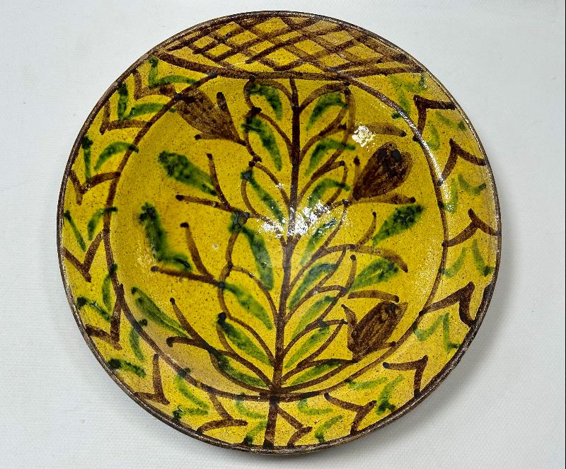 OSMANLI DÖNEMİ ÇOK NADİR KALLAVİ BOY ÇANAKKALE SERAMİK TABAK 