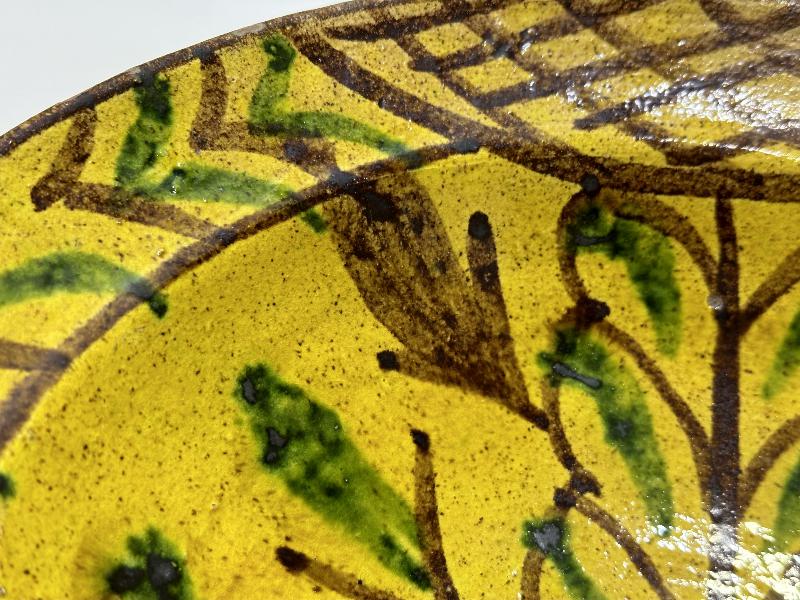 OSMANLI DÖNEMİ ÇOK NADİR KALLAVİ BOY ÇANAKKALE SERAMİK TABAK 