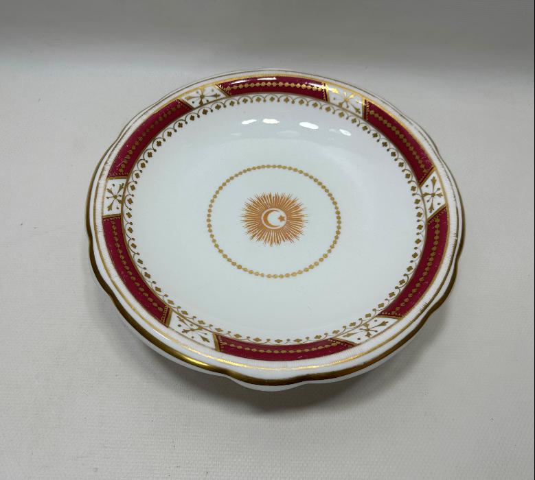 OSMANLI DÖNEMİ ÜZERİ AY YILDIZLI BÜYÜK BOY PORSELEN MEYVELİK