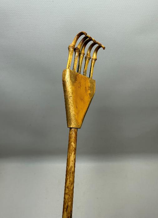 OSMANLI DÖNEMİ ÜZERİ OSMANLICA YAZILI TEKKE İŞİ ÇOK NADİR BAMBU SIRT KAŞIYICI 