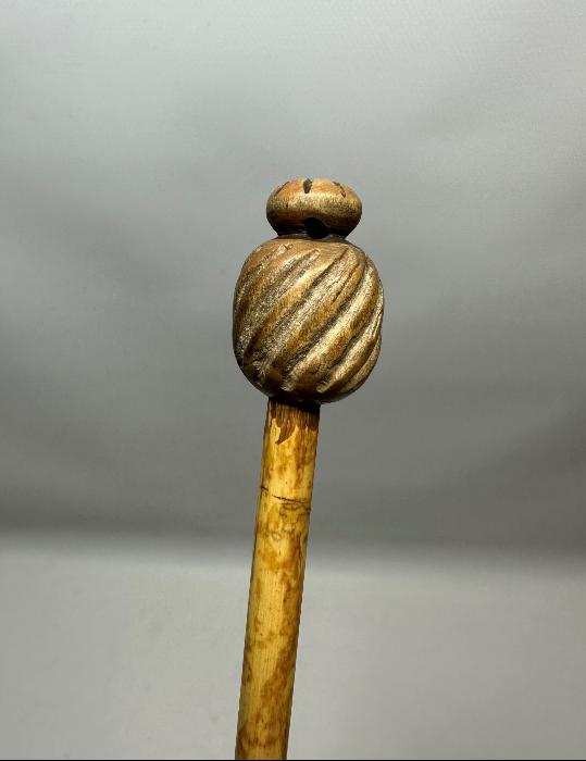 OSMANLI DÖNEMİ ÜZERİ OSMANLICA YAZILI TEKKE İŞİ ÇOK NADİR BAMBU SIRT KAŞIYICI 