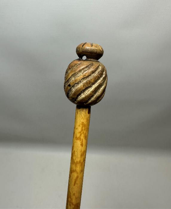 OSMANLI DÖNEMİ ÜZERİ OSMANLICA YAZILI TEKKE İŞİ ÇOK NADİR BAMBU SIRT KAŞIYICI 