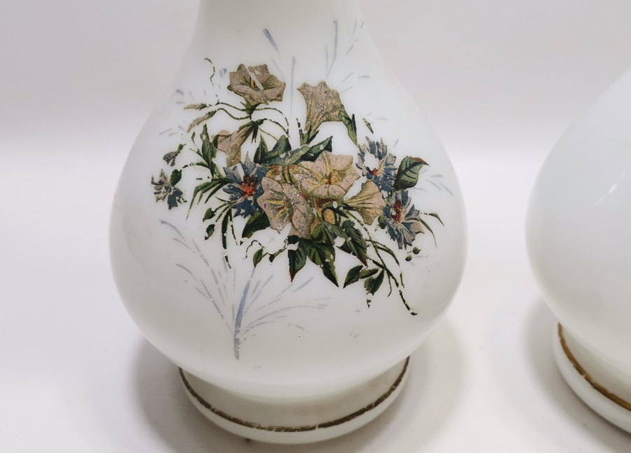 1900 BAŞLARI ÇİFT OPAL GAZ LAMBASI