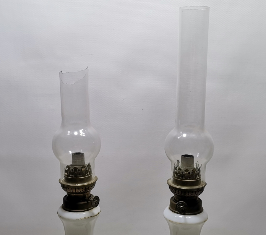 1900 BAŞLARI ÇİFT OPAL GAZ LAMBASI