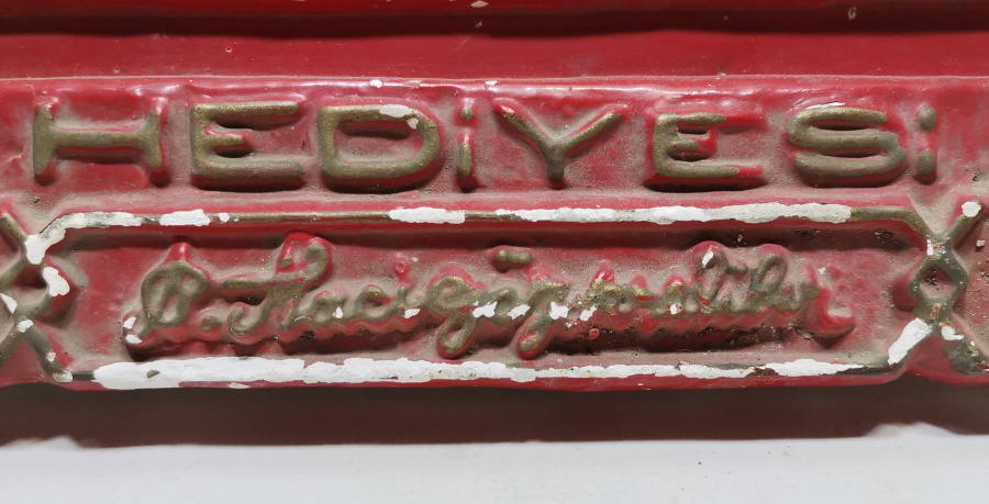 1947 TARİHLİ NADİR FORMDA İZMİR İŞİ HAT LEVHA