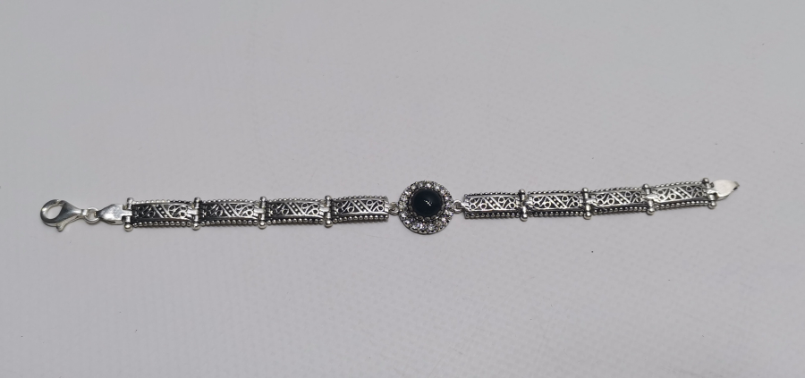 AKİK VE MARGAZİT TAŞLI TELKARİ İŞÇİLİKLİ BİLEKLİK