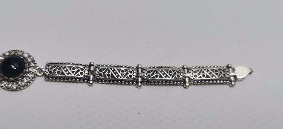 AKİK VE MARGAZİT TAŞLI TELKARİ İŞÇİLİKLİ BİLEKLİK