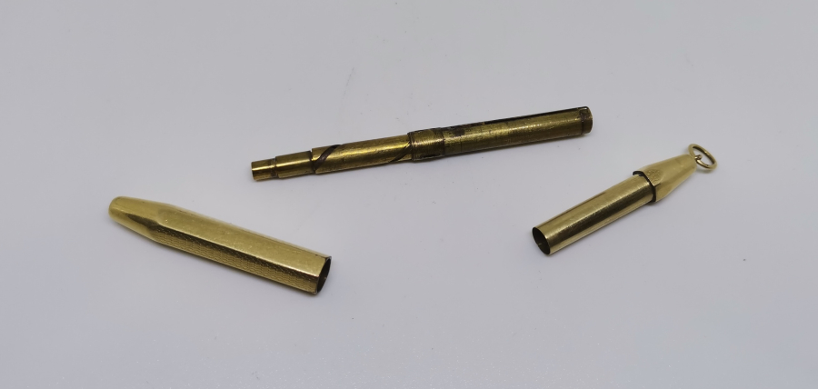 OSMANLI DÖNEMİ ALTIN KAPLAMA KURŞUN KALEM