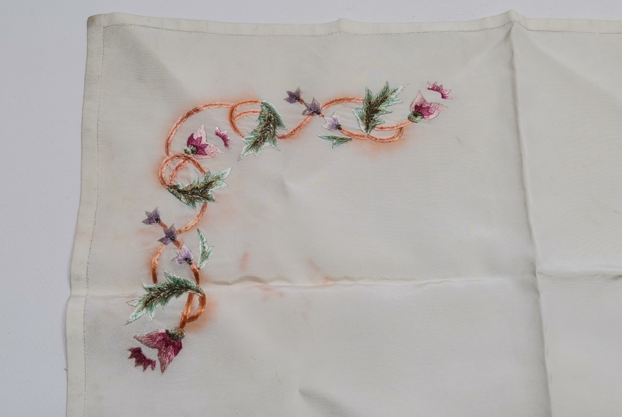 OSMANLI DÖNEMİ EL İŞİ İPEK SÖZ MENDİLİ