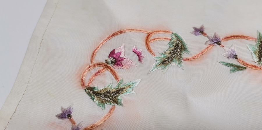 OSMANLI DÖNEMİ EL İŞİ İPEK SÖZ MENDİLİ