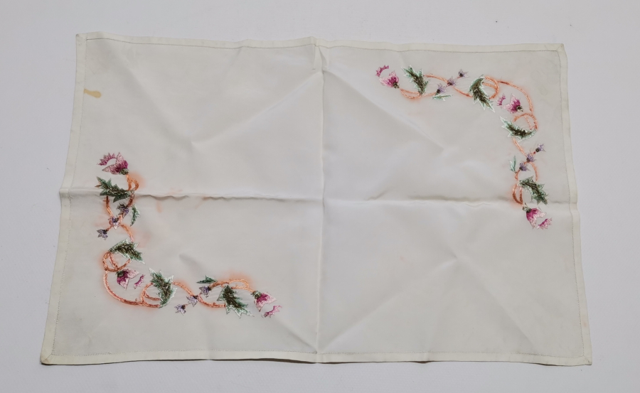 OSMANLI DÖNEMİ EL İŞİ İPEK SÖZ MENDİLİ