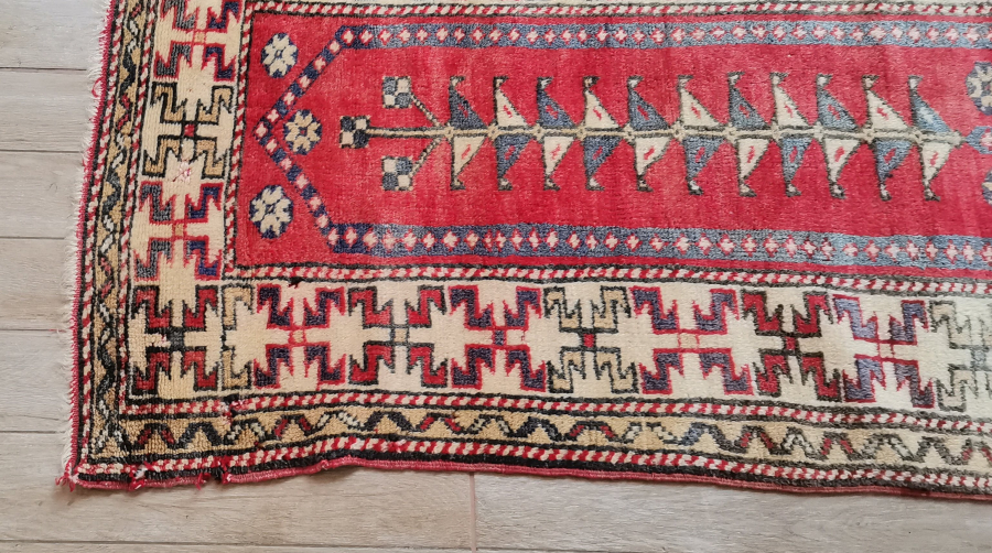 OSMANLI DÖNEMİ HAYAT AĞAÇLI VE MİHRAPLI EL DOKUMA SECCADE