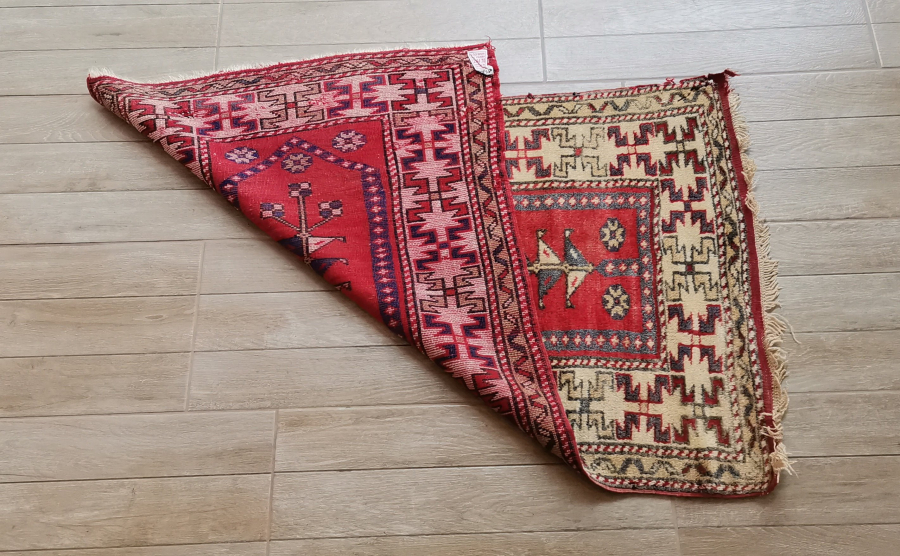 OSMANLI DÖNEMİ HAYAT AĞAÇLI VE MİHRAPLI EL DOKUMA SECCADE