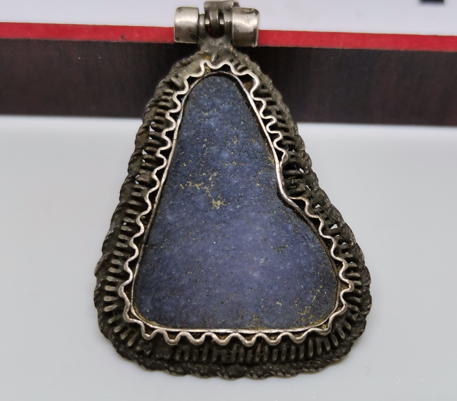 ÖZEL YAPIM AMETİST TAŞLI GÜMÜŞ KOLYE UCU