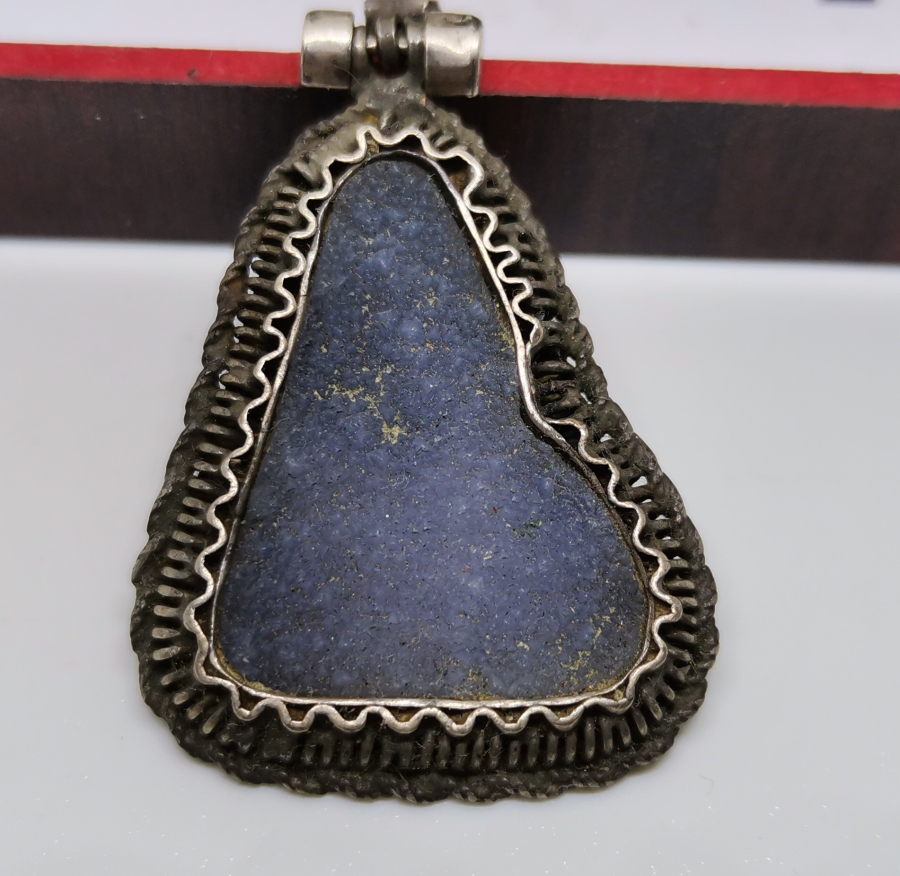 ÖZEL YAPIM AMETİST TAŞLI GÜMÜŞ KOLYE UCU