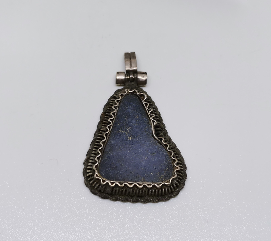 ÖZEL YAPIM AMETİST TAŞLI GÜMÜŞ KOLYE UCU