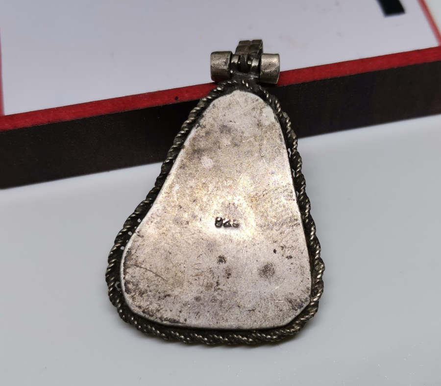 ÖZEL YAPIM AMETİST TAŞLI GÜMÜŞ KOLYE UCU