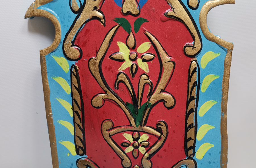 TAMAMI EL YAPIMI VE EL BOYAMA AHŞAP LAMBALIK - KAVUKLUK