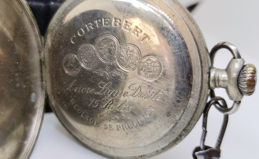 TCDD İÇİN ÖZEL YAPILMIŞ KURMALI ANTİKA CORTEBERT CEP SAATİ