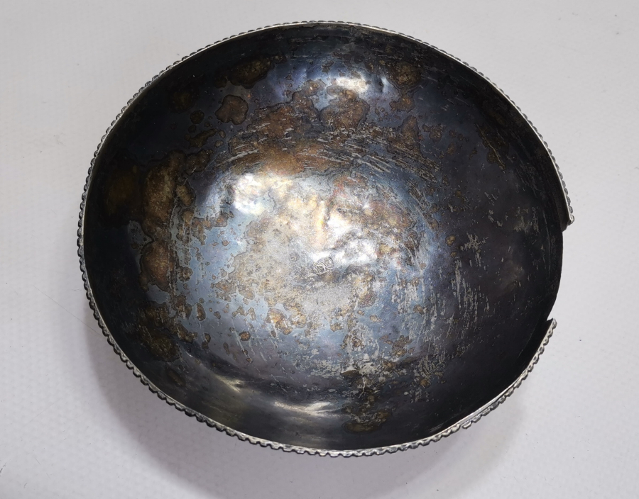 3. SELİM DÖNEMİ ÇOK NADİR TUĞRALI GÜMÜŞ TAS