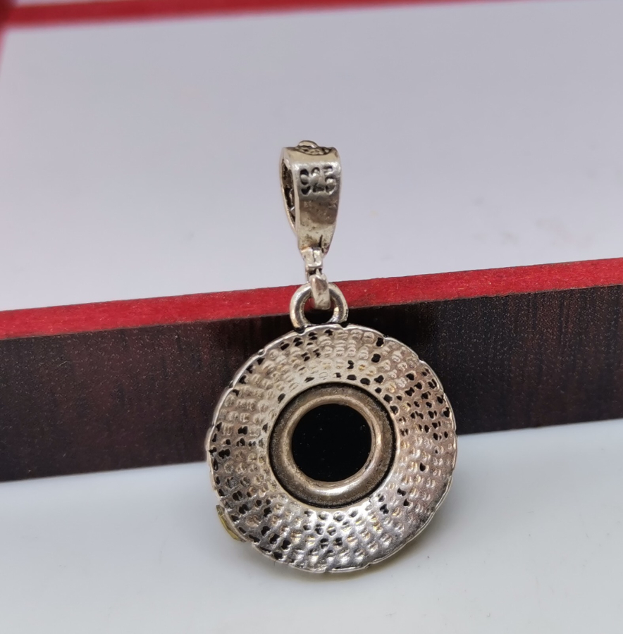 AKİK TAŞLI GÜMÜŞ KOLYE UCU